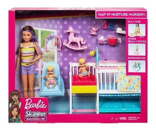 Muñeca Barbie Skipper Babysitters Guarderia D Bebes Original