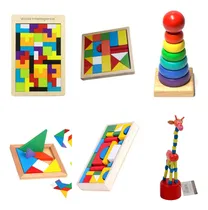Comprar Juegos De Ingenio Encastre Didácticos De Madera Pack X 6 U. Color Multicolor