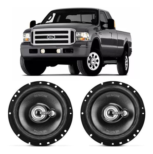 Kit Alto Falante Ford F250 2005 A 2013 Bravox 120w Rms