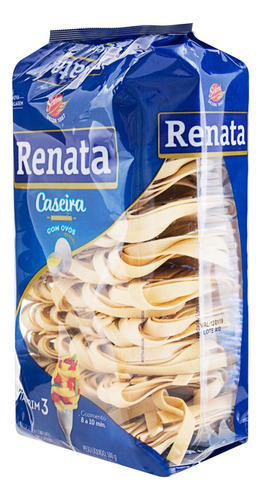 Macarrão de Sêmola com Ovos Caseiro Talharim 3 Renata Pacote 500g