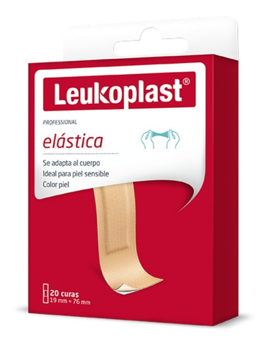 Imagen 2 de 3 de Banda Adhesiva Leukoplast Elástica 19x76 Mm 20 Pzas