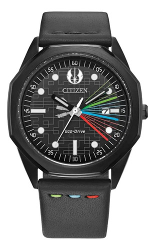 Reloj Citizen Eco Drive Star Wars Jedi Master Bm7498-00w Color de la correa Negro