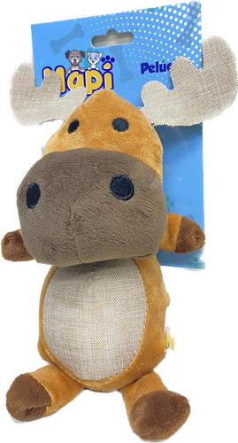 Brinquedo Mordedor Pet Pelúcia Alce 18cm - P/ Cães E Gatos