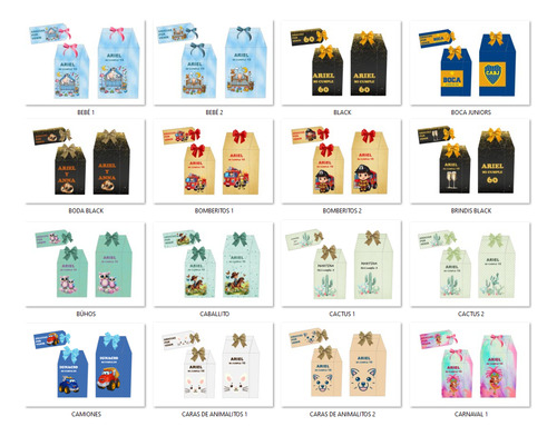 Kit Imprimible Cajas Milk + Tag + Moño: Fútbol