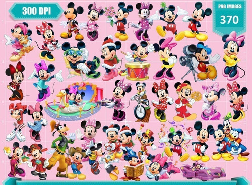 Bundle 370 Cliparts Imagenes Png Mickey Y Minnie Mouse B3