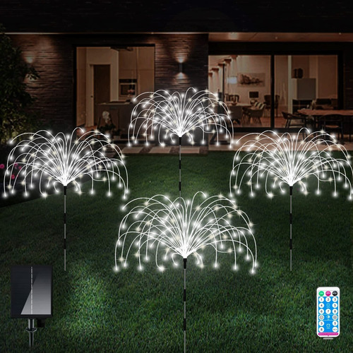 . Luz Solar De Jardín Luz De Fuegos Artificiales Impermeable