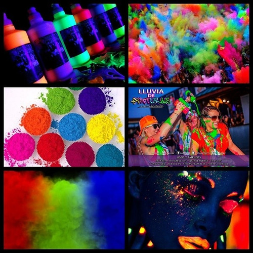 Imagen 6 de 10 de Lluvia De Pintura Fluo Guerra De Pinturas X 6 Pomos De 500cc