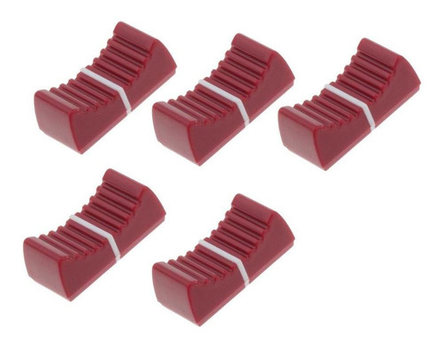 100pcs 4mm Fader Knob Cap Mixer Desk Slider Rojo