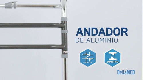 Imagem 6 de 7 de Andador Idoso Adulto 130kg Aluminio Dobravel Regulavel Artic
