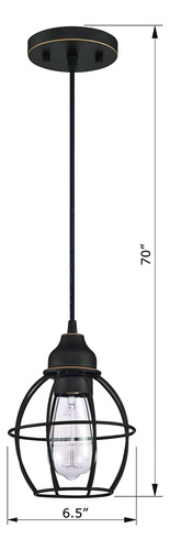 Wisbeam Lámpara Colgante Con Acabado De Bronce Aceitado