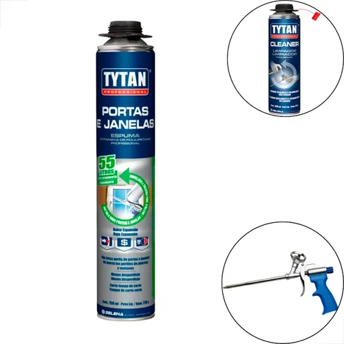Foto real de Espuma Tytan Portas Janelas Aplicador Limpador 1 Unidade
