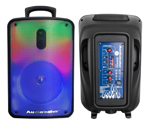 Audiobahn  asg408i Bafle De 8 Pulgadas Con Tecnología Tws Flame Light Color Negro