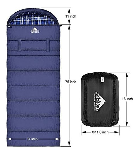 Saco De Dormir Xl Para Adultos, Saco De Dormir De Franela De
