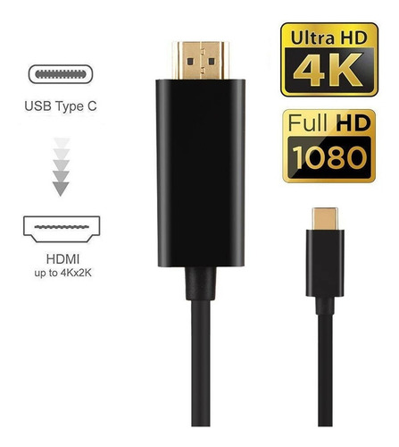 Imagen 3 de 6 de Convertidor Cable Adaptador Usb3.1 Tipo C A Hdmi 1080p 4k