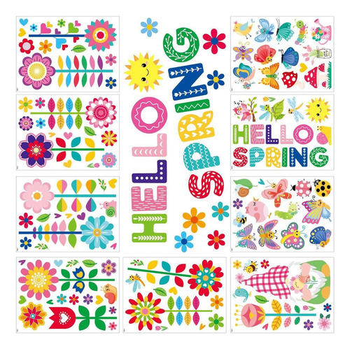 Mz 9 Pegatinas De Pared De Primavera, Pegatinas Decorativas