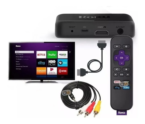 Roku Rca O Hdmi Con Fuente Roku 3910 Con Rca 