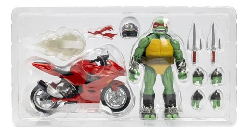 Figura Colección Tmnt Bst Axn + Vehicle Raphael Con