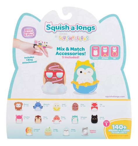 Squishmallows Squish A Longs Pack 14 Figuras Classic Squad