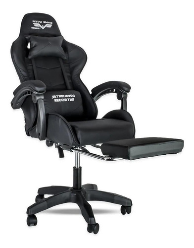 Imagen 1 de 2 de Silla de escritorio Steelpro ROCKET 2.0 gamer ergonómica negra con tapizado de cuero sintético