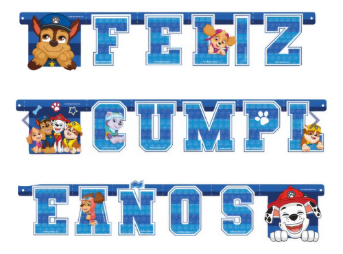 Cumpleaños Tematica Paw Patrol 12 Invitados Cotillon