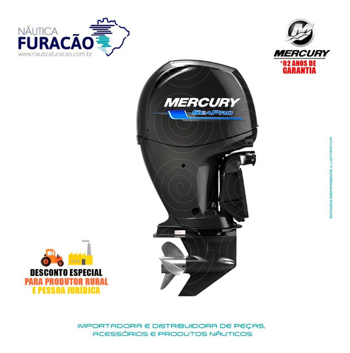 Motor De Popa Mercury 4 Tempos 150hp Xl 3.0l Efi Seapro