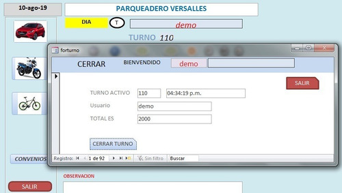 Parqueadero Programa / Software Sistema Codigo_barras Demo