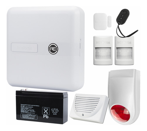 Kit De Alarma Ip Hibrida Intelbras Con Sensores Inalambricos