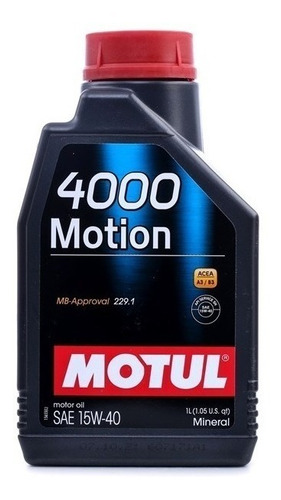 Aceite Auto Motor 15w40 4000 Motion Motul 1lt