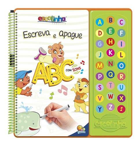 Livro Escute E Aprenda - Escreva Apague - Abc Sons Portugues
