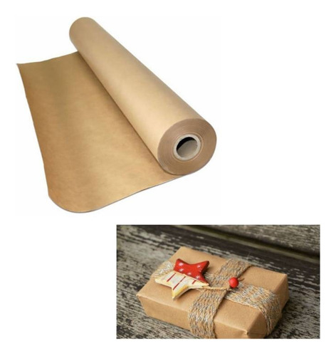 Rollo De Papel Kraft 270 M De Largo, 57 Cm De Ancho, 35 Gr