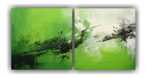 120x60cm Set 2 Lienzos De Tela Tonos Street Art Canvas Abstr