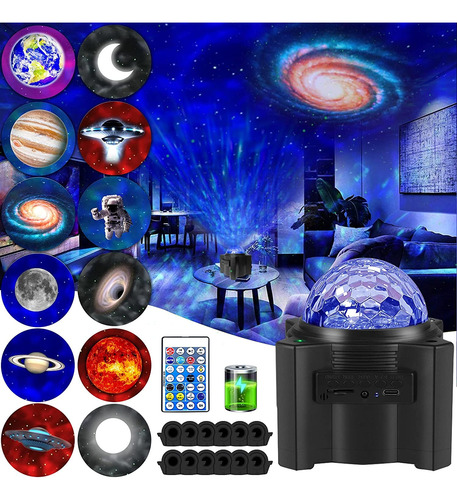 Proyector De Galaxia Con Luz Led Estrella Bluetooth Música