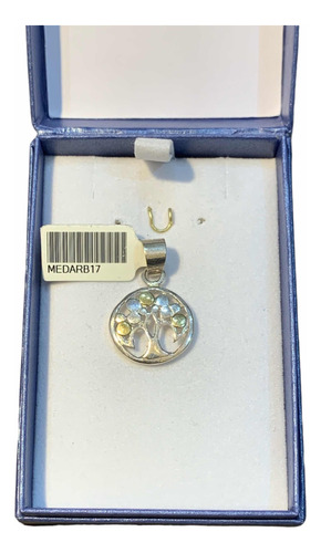 Medalla Árbol De La Vida En Plata Y Oro. 1,8 Cm. Tuset.