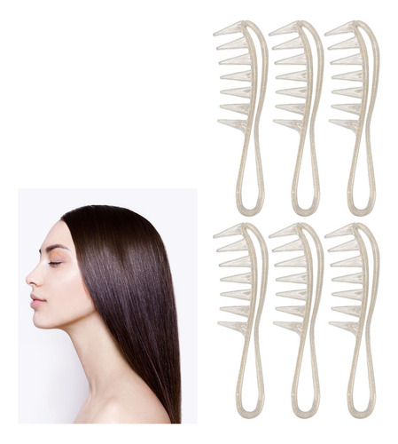 Peine Para Desenredar El Cabello, 10 Piezas, Mango Ergonómic