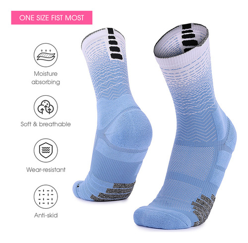 1 Calcetines Deportivos Acolchados Transpirables Para