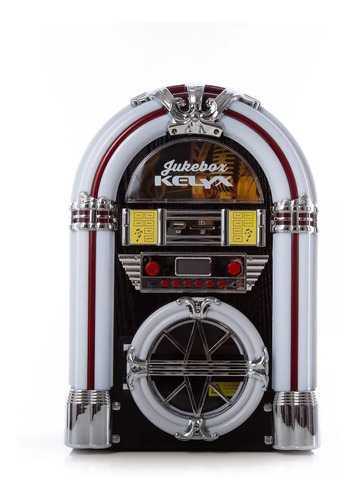 Rockola Kelyx Jukebox Retro Bluetooth Luz Led Radio Am Fm