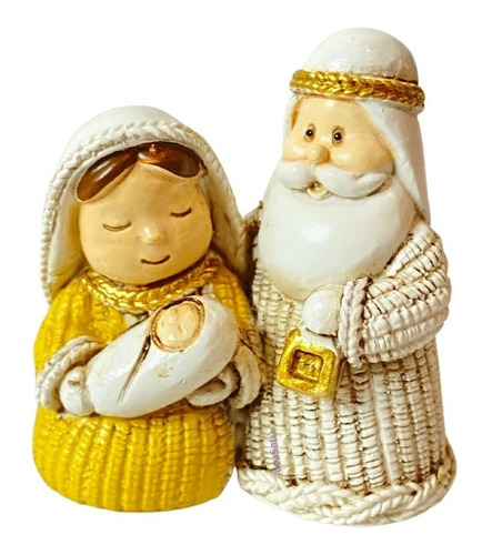 Mini Pesebre Navidad Niño Jesus Maria 4,5cm Italy Tela Cuota