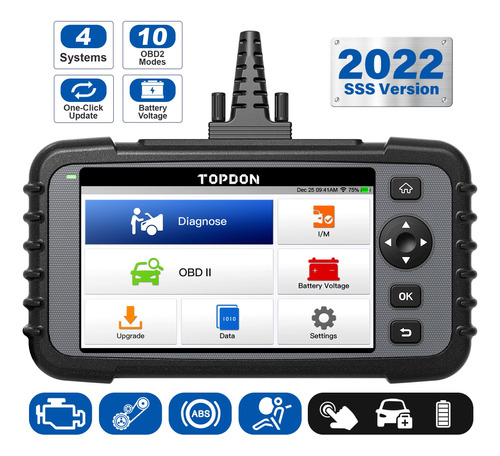 Escaner Obd2 Topdon Artidiag500 Motor Abs Srs Transmision