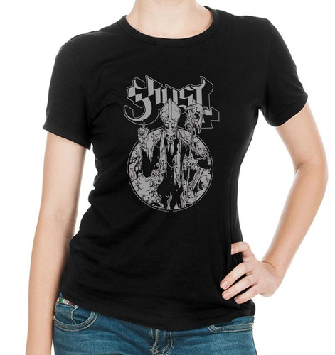 Hermoso Diseño Playera Dama Rock Psicodelico Ghost