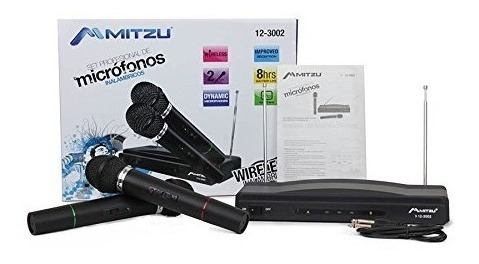 Set De Microfonos Inalambricos Mitzu 12-3002