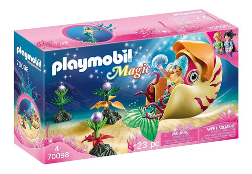 Playmobil 70098 Sirenita Con Góndola De Caracol De Mar Stock