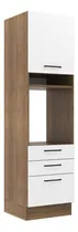 Comprar Mueble de Cocina Torre Para Hornos Madesa Agata 60cm Marrón Blanco