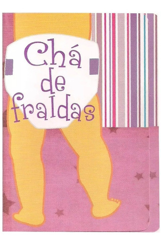 100 Convites De Chá De Fraldas (bebê) Menina (ref. 304)