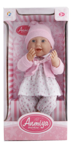 Muñeca Bebote 40cm Saquito Y Gorrito Rosa 1979002 Shine