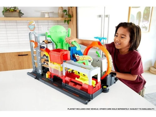 Imagem 3 de 6 de Pista Hot Wheels City Color Reveal Lava Rápido Octo Ataque