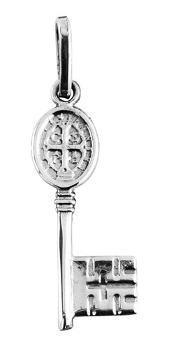 Dije De Plata Llave De San Benito