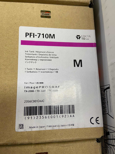 Kit Tintas Plotter Pfi-710 Canon Tx-2000/3000/4000 Nuevas (Usado)