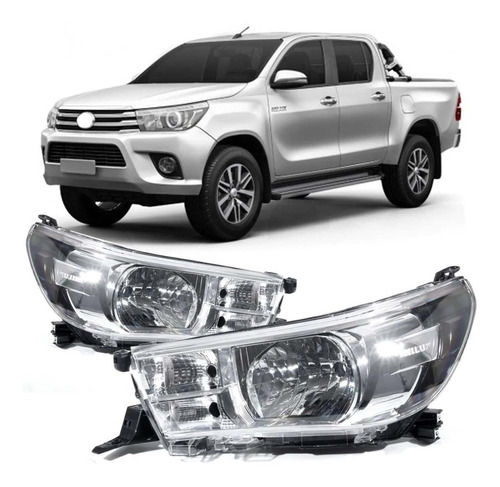 Farol Toyota Hilux 2016 2017 2018 2019  S/led  Par