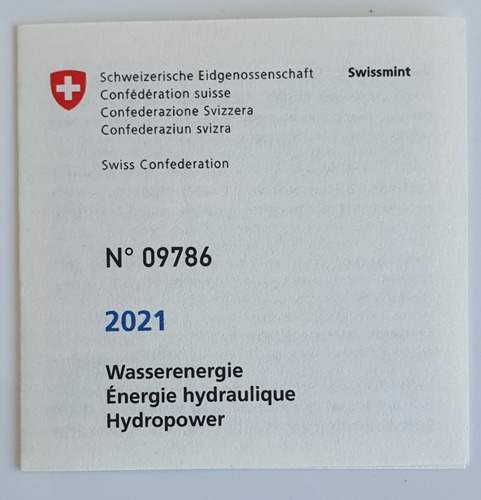 Moeda Comemorativa Suíça - Energias Do Futuro - Swissmint Ag