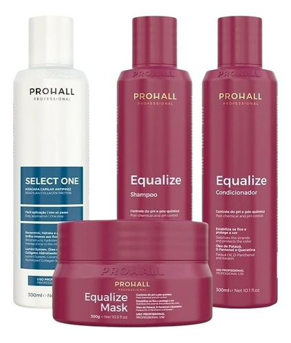 Selagem Prohall 300 Ml + Kit 3x1 Equalize Reconstruçao